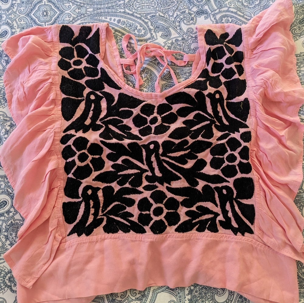 New Handmade Top with Otomi Embroidery